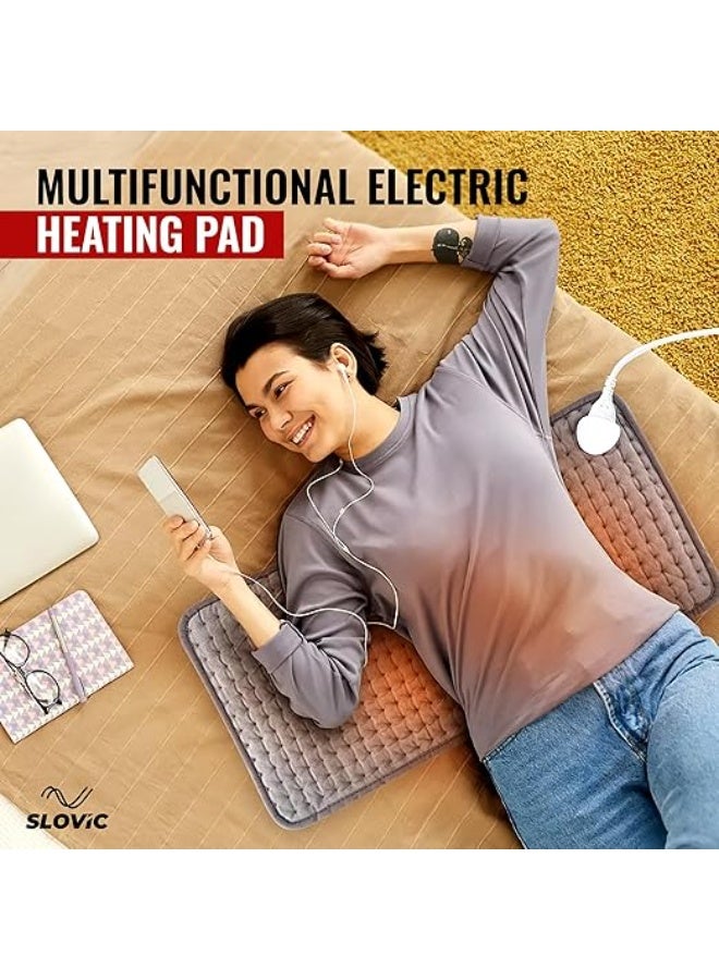 سلوفيك وسادة حرارية كهربائية حجم كبير (XL) لتسكين آلام الظهر وتقلصات الدورة الشهرية - قربة طبية للأكتاف والركبة والجسم - وسادة تدفئة علاجية للعضلات - Image 4